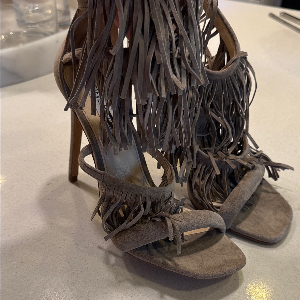 Steve Madden Fringe Suede Stiletto Heels